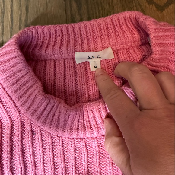 A.L.C. Lianne Sweater Pink Lady -
Ribbed Women's Sweater - Picture 8 of 11